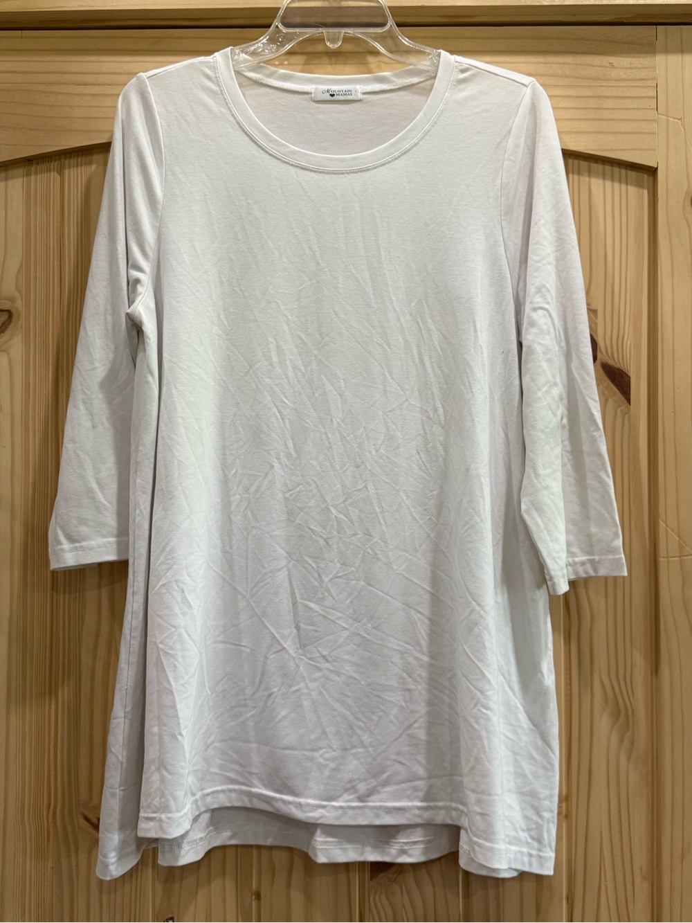 Classic White 3/4 Sleeve Tunic Top
